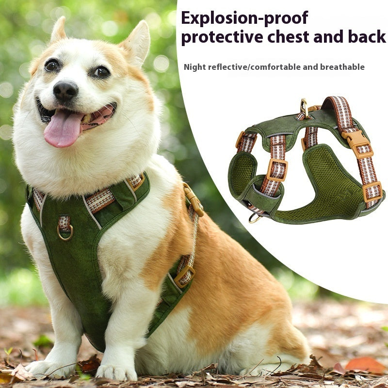 Adjustable Reflective Retro-Style Dog Harness with Breathable Padding | Furramo