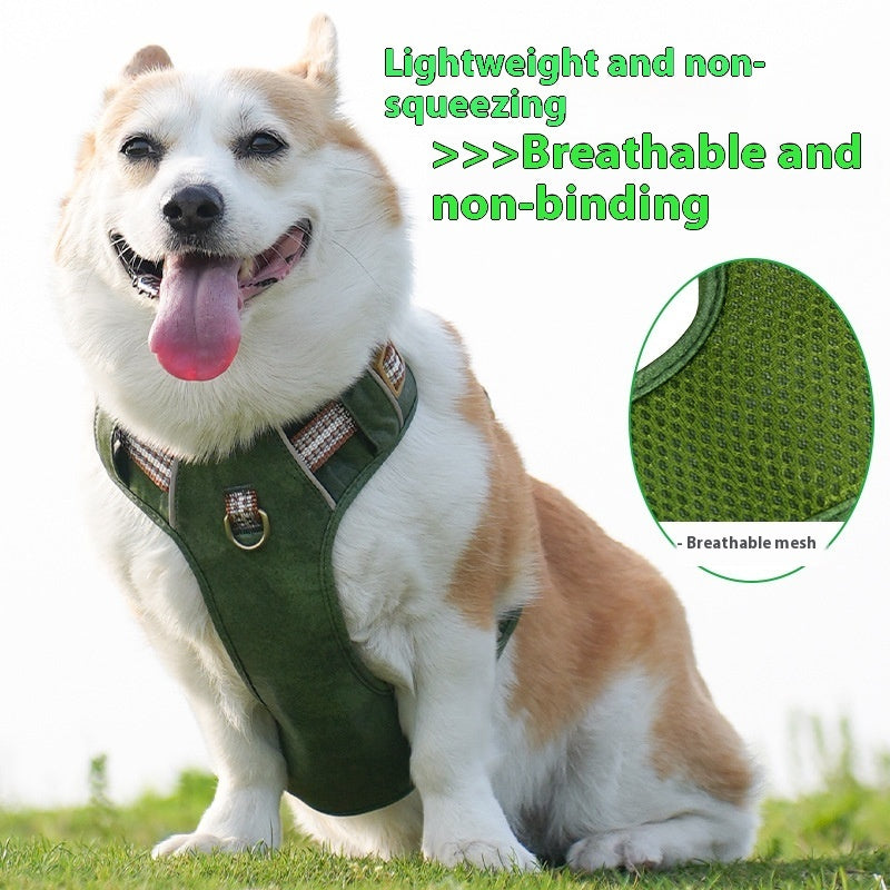 Adjustable Reflective Retro-Style Dog Harness with Breathable Padding | Furramo