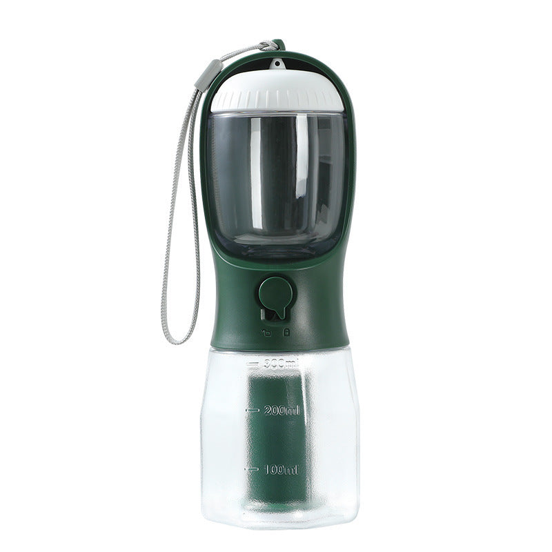 3-in-1 portable dog water bottle with filter – Furramo color dark green