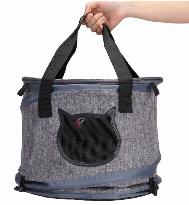 Furramo foldable pet carrier backpack with tunnel bed