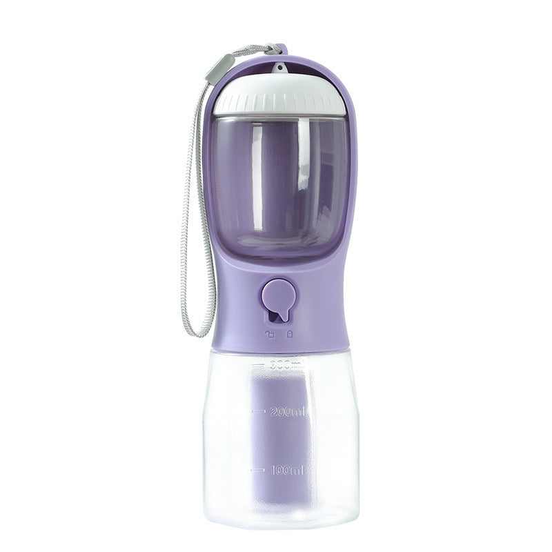 3-in-1 portable dog water bottle with filter – Furramo color purple