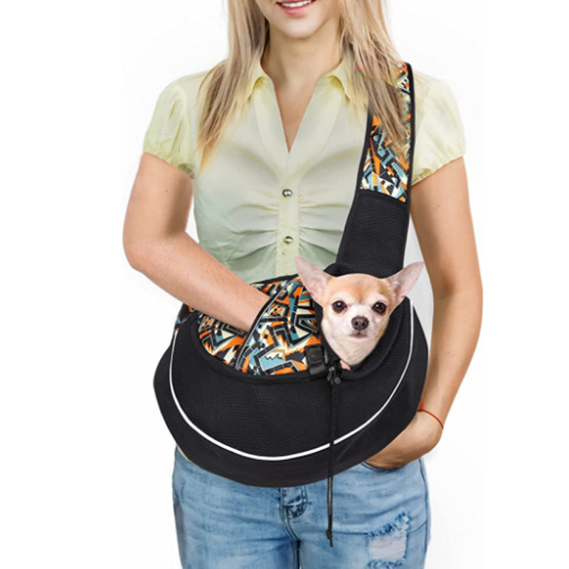 Portable Outdoor Pet Carrier Crossbody Bag for Dogs & Cats