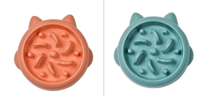 Furramo slow feeder bowl for dogs and cats 22.5cm*4.8cm color orange and blue set of two