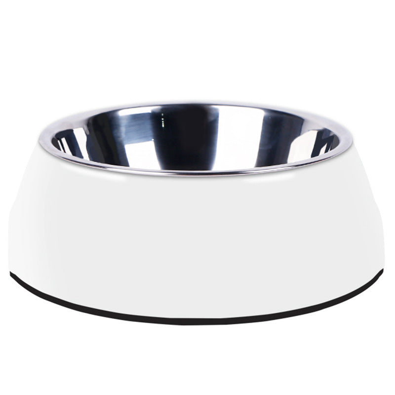 Furramo stainless steel pet bowl in white