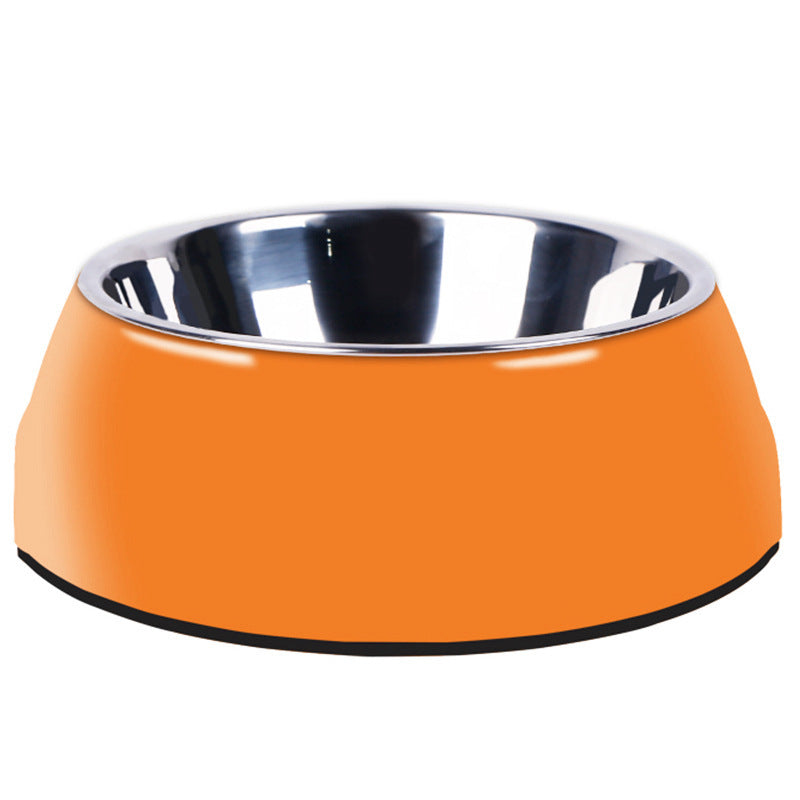 Furramo stainless steel pet bowl in orange
